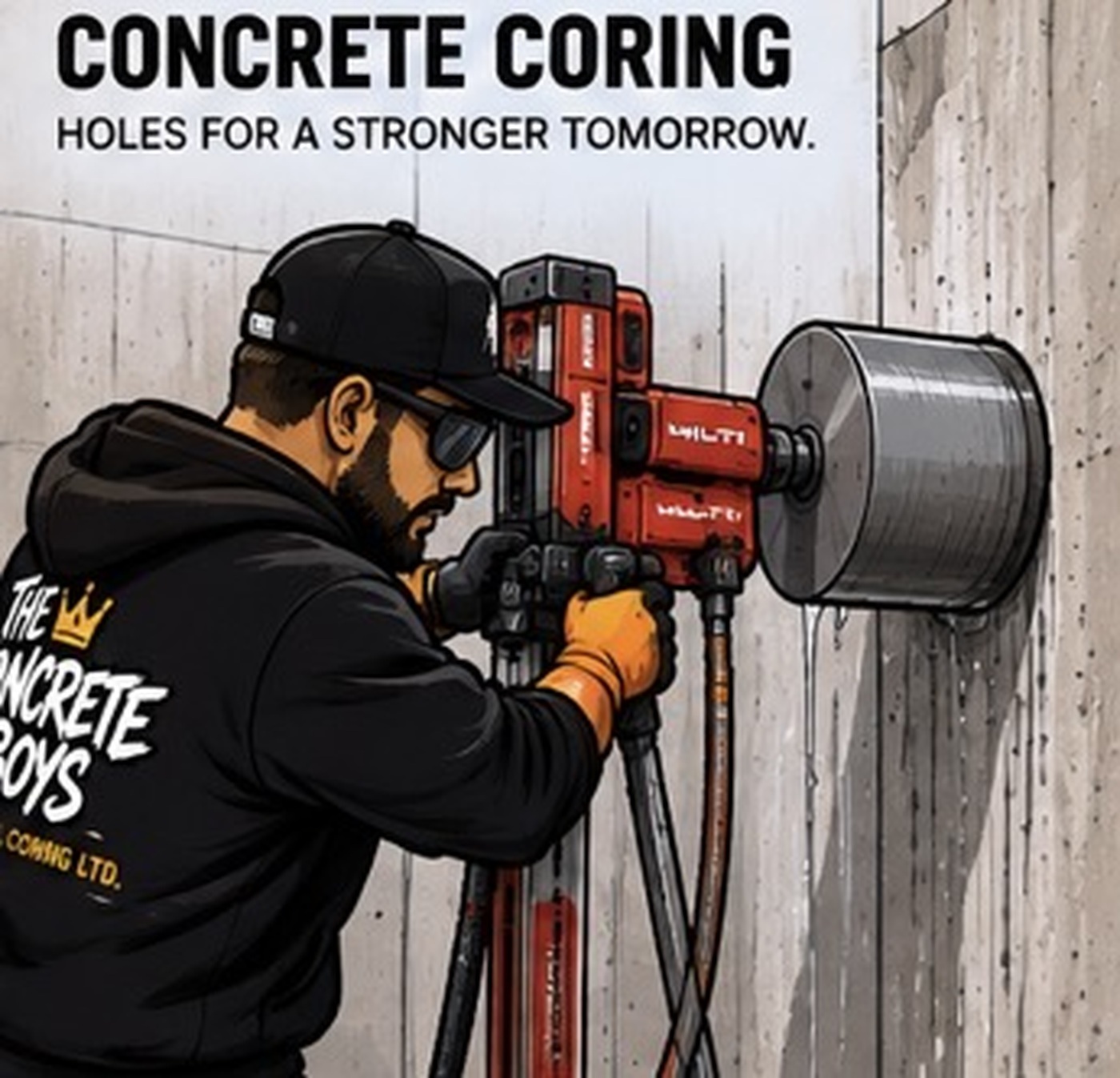 Concrete core drilling